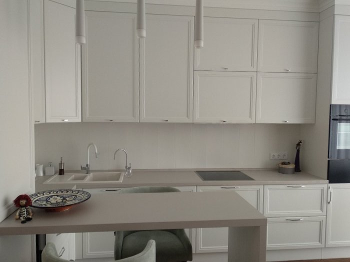 Кухня из эмали матовая современная классика