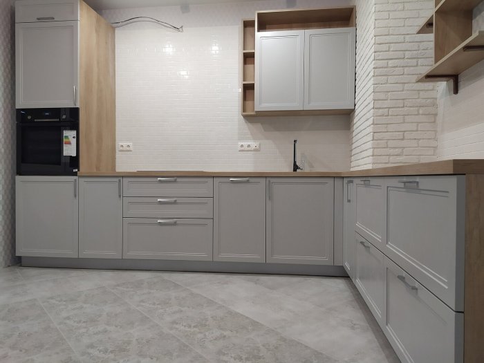 Кухня МДФ эмаль угловая матовая 